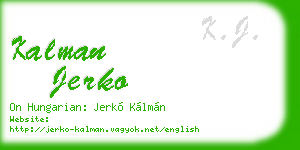 kalman jerko business card