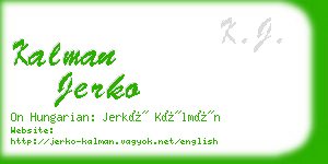 kalman jerko business card